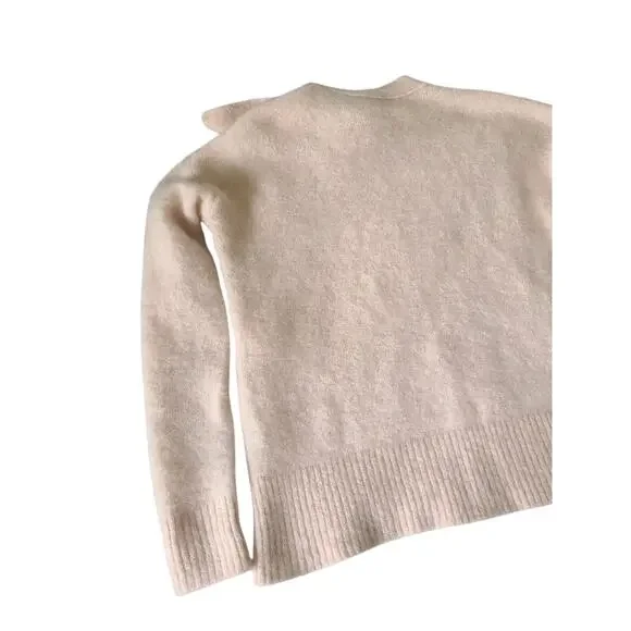 Sezane Zaria Bow Jumper Pale Pink Mohair Wool Sweater Size XS - Picture 9 of 10